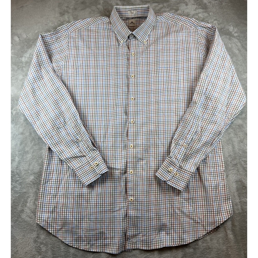 Peter‎ Millar Shirt Men's XL Multicolor Tattersall Check Button Down Long Sleeve